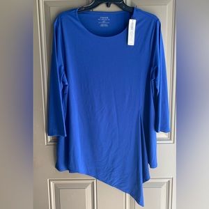 NWT Chico's The Ultimate Tee - Size 2 / Large - Asymmetrical Stretch Tunic Top